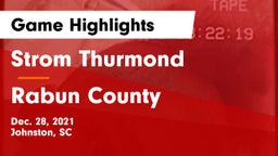 Strom Thurmond  vs Rabun County  Game Highlights - Dec. 28, 2021