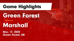 Green Forest  vs Marshall  Game Highlights - Nov. 17, 2020
