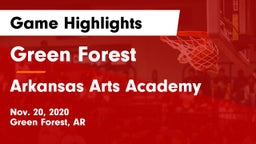 Green Forest  vs Arkansas Arts Academy Game Highlights - Nov. 20, 2020