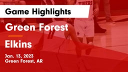 Green Forest  vs Elkins  Game Highlights - Jan. 13, 2023