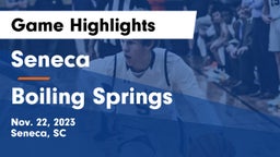Seneca  vs Boiling Springs  Game Highlights - Nov. 22, 2023