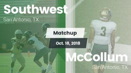 Matchup: Southwest High vs. McCollum  2018
