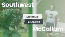 Matchup: Southwest High vs. McCollum  2019