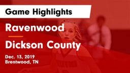 Ravenwood  vs Dickson County  Game Highlights - Dec. 13, 2019