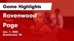 Ravenwood  vs Page  Game Highlights - Jan. 7, 2020
