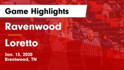 Ravenwood  vs Loretto  Game Highlights - Jan. 13, 2020