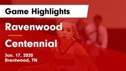 Ravenwood  vs Centennial  Game Highlights - Jan. 17, 2020