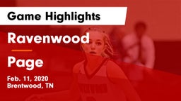 Ravenwood  vs Page  Game Highlights - Feb. 11, 2020