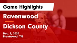 Ravenwood  vs Dickson County  Game Highlights - Dec. 8, 2020