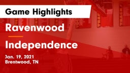 Ravenwood  vs Independence  Game Highlights - Jan. 19, 2021