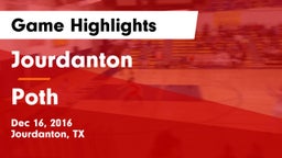 Jourdanton  vs Poth  Game Highlights - Dec 16, 2016