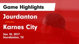 Jourdanton  vs Karnes City  Game Highlights - Jan 10, 2017