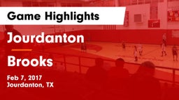 Jourdanton  vs Brooks Game Highlights - Feb 7, 2017