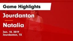 Jourdanton  vs Natalia  Game Highlights - Jan. 18, 2019