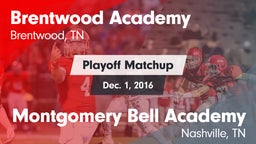 Matchup: Brentwood Academy vs. Montgomery Bell Academy 2016