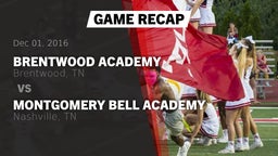 Recap: Brentwood Academy  vs. Montgomery Bell Academy 2016