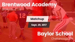 Matchup: Brentwood Academy vs. Baylor School 2017