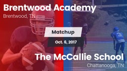 Matchup: Brentwood Academy vs. The McCallie School 2017
