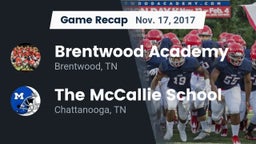 Recap: Brentwood Academy  vs. The McCallie School 2017