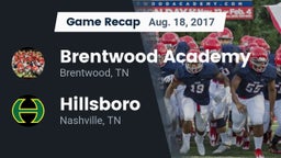 Recap: Brentwood Academy  vs. Hillsboro  2017