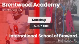 Matchup: Brentwood Academy vs. International School of Broward 2018