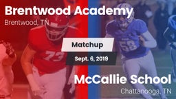 Matchup: Brentwood Academy vs. McCallie School 2019