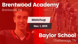 Matchup: Brentwood Academy vs. Baylor School 2019
