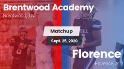 Matchup: Brentwood Academy vs. Florence  2020