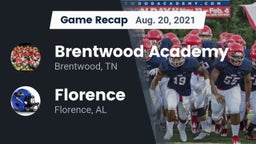 Recap: Brentwood Academy  vs. Florence  2021