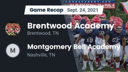 Recap: Brentwood Academy  vs. Montgomery Bell Academy 2021