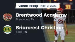 Recap: Brentwood Academy  vs. Briarcrest Christian  2023