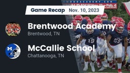 Recap: Brentwood Academy  vs. McCallie School 2023