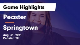 Peaster  vs Springtown  Game Highlights - Aug. 31, 2021