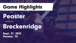 Peaster  vs Breckenridge  Game Highlights - Sept. 27, 2022