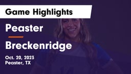Peaster  vs Breckenridge  Game Highlights - Oct. 20, 2023