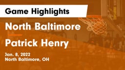 North Baltimore  vs Patrick Henry  Game Highlights - Jan. 8, 2022