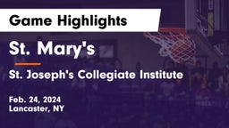 St. Mary's  vs St. Joseph's Collegiate Institute Game Highlights - Feb. 24, 2024