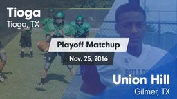 Matchup: Tioga  vs. Union Hill  2016