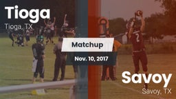 Matchup: Tioga  vs. Savoy  2017