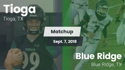 Matchup: Tioga  vs. Blue Ridge  2018