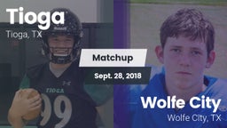 Matchup: Tioga  vs. Wolfe City  2018