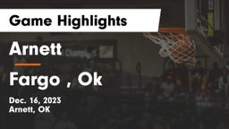 Arnett  vs Fargo , Ok Game Highlights - Dec. 16, 2023