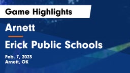 Arnett  vs Erick Public Schools Game Highlights - Feb. 7, 2023