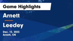 Arnett  vs Leedey  Game Highlights - Dec. 12, 2023