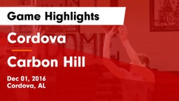 Cordova  vs Carbon Hill  Game Highlights - Dec 01, 2016