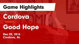 Cordova  vs Good Hope  Game Highlights - Dec 02, 2016