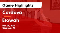 Cordova  vs Etowah  Game Highlights - Dec 09, 2016