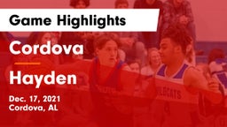 Cordova  vs Hayden  Game Highlights - Dec. 17, 2021
