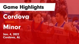 Cordova  vs Minor  Game Highlights - Jan. 4, 2022