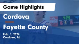 Cordova  vs Fayette County  Game Highlights - Feb. 1, 2024